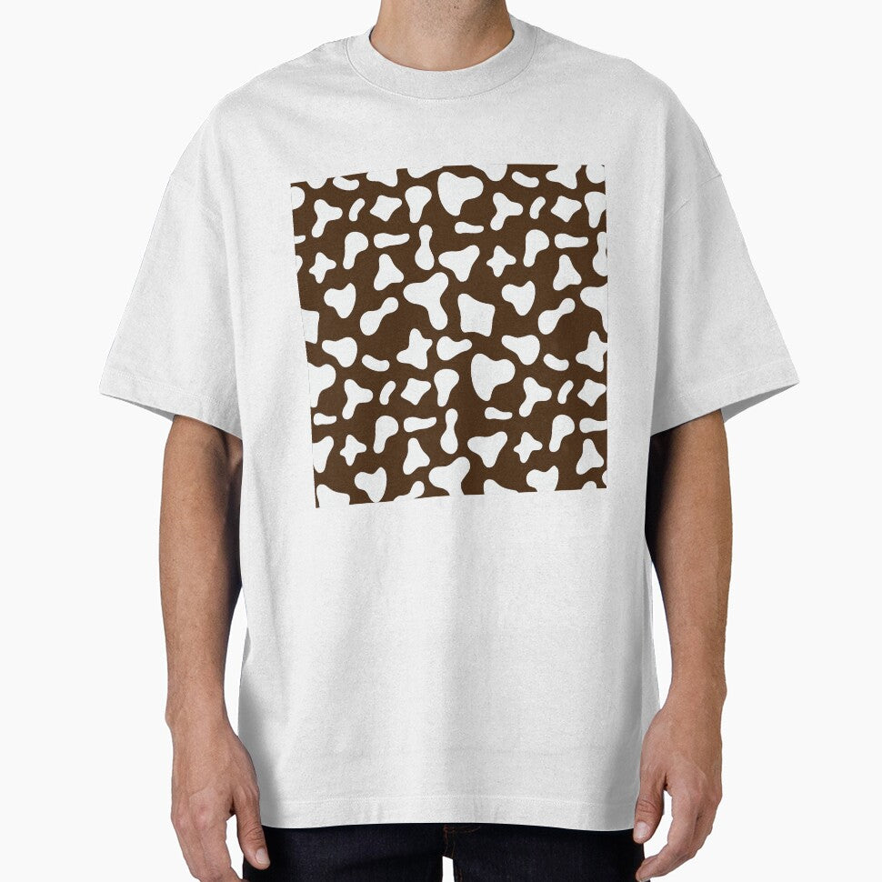 White Cow Pattern on Chocolate Brown Cow | Holstein Cow Pattern by Cow-Print-Stuff