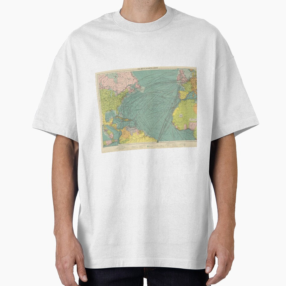 Vintage Atlantic Ocean Navigational Map (1922) by BravuraMedia
