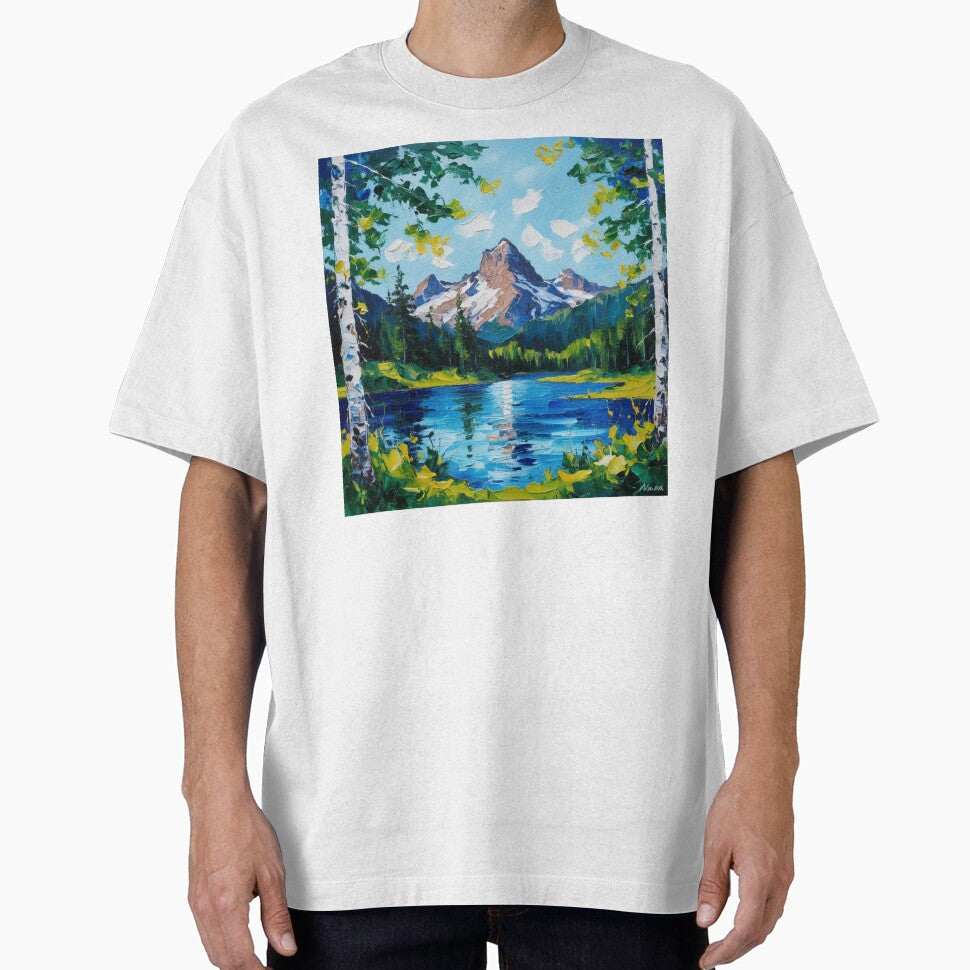 Contemporary Peak Mountain Art by Forest Aura Vibes
