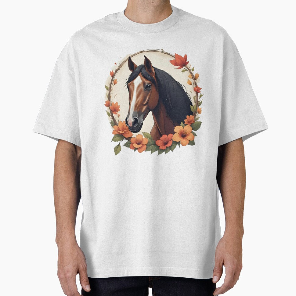 Bay Horse with Flowers by CreatureZDesign