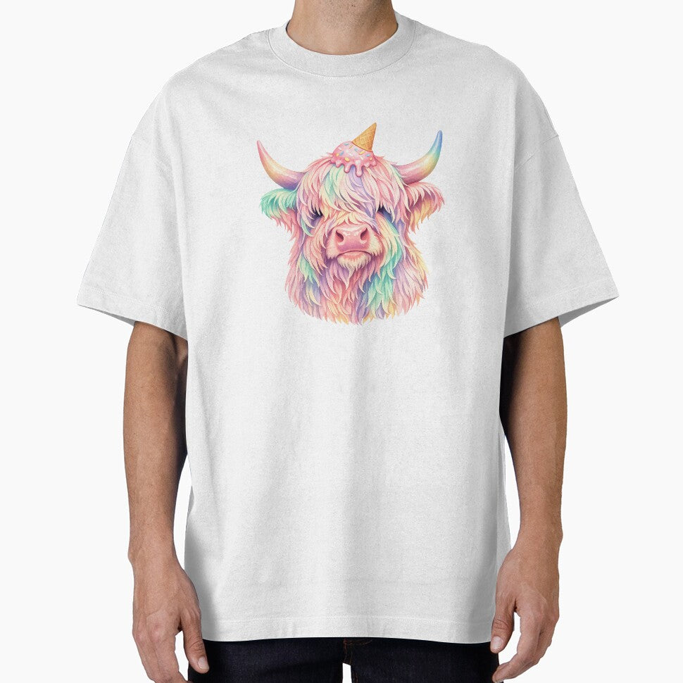 Pastel Highland Cow Ice Cream Aesthetic by bdberto12