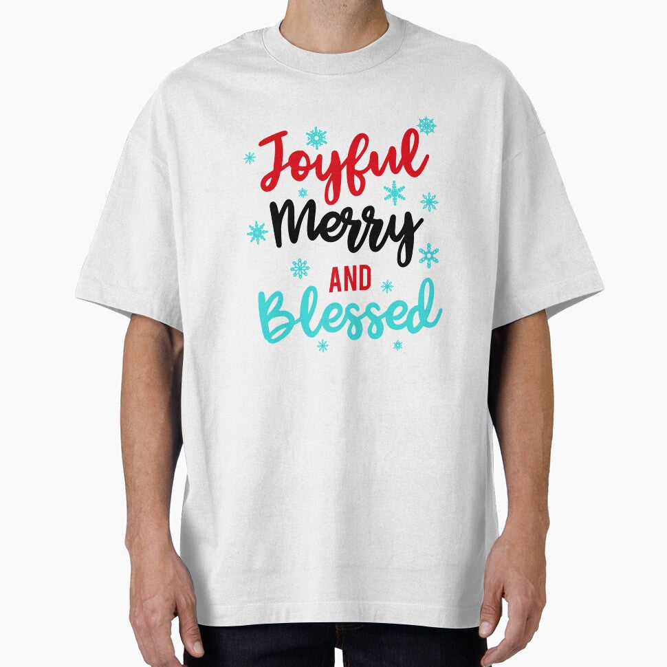 Joyful Merry and Blessed Christmas T-Shirt by AllStarMerch