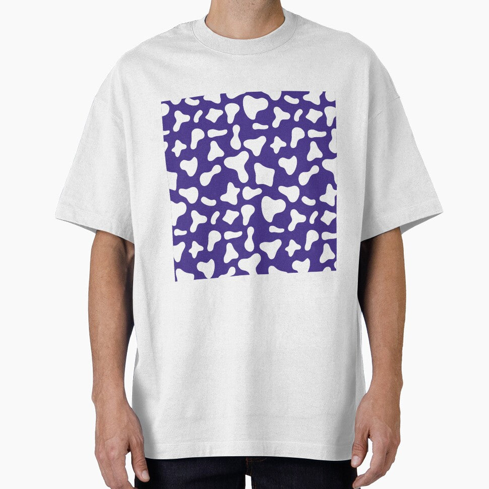 White Cow Pattern On Purple Cow | Holstein Cow Pattern by Cow-Print-Stuff