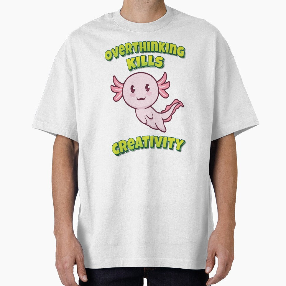 Overthinking Kills Creativity Axolotl by ProjectX23