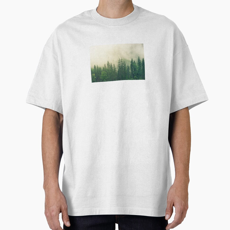 Foggy Forest Landscape Print by Julia McMullen