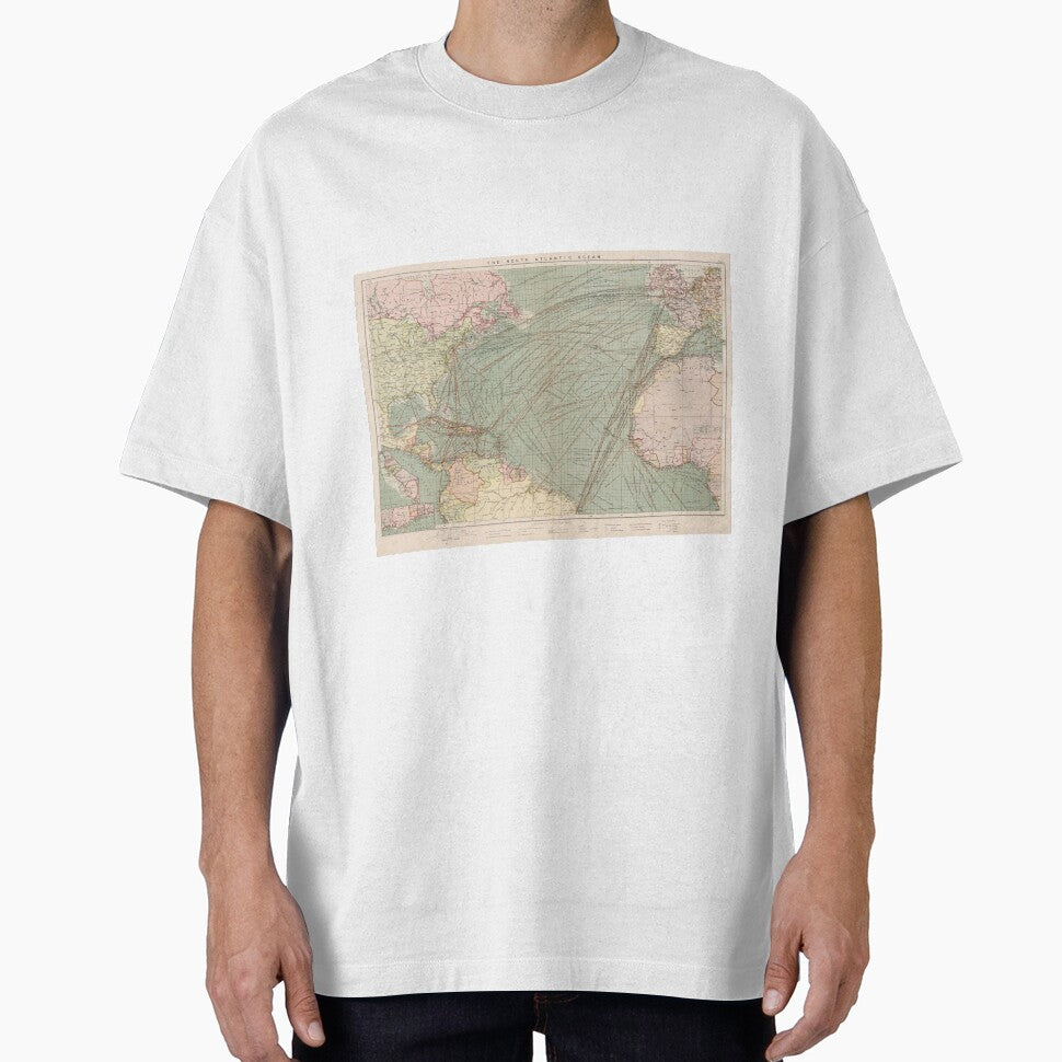 Vintage Atlantic Ocean Navagational Map (1905) by BravuraMedia