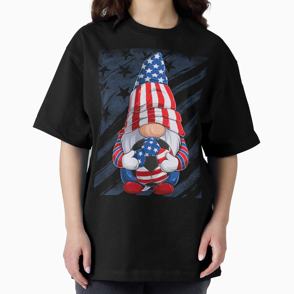 Patriotic Soccer Gnome 4th of July US Flag for Boys and Kids by grinta2021