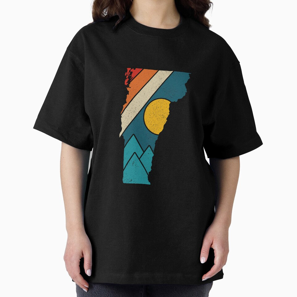 Vermont Vintage State Map Mountains by YesterDayCheck