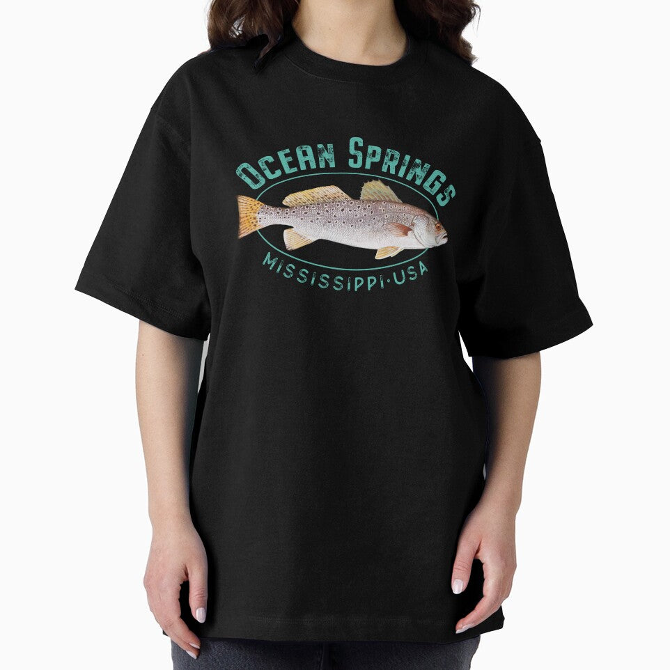 Ocean Springs Mississippi Spotted Seatrout Design by Futurebeachbum