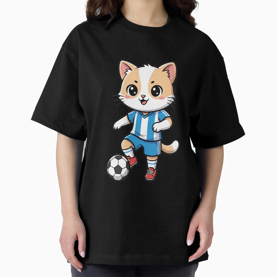 Cute Soccer Cat Cartoon by HoopeStylee