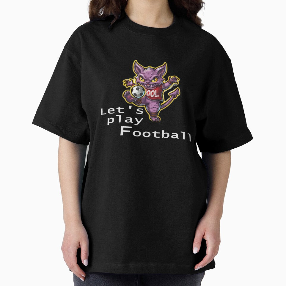 Demon Cat soccer player with text 'Let's play football' by Tomasz  Siennicki