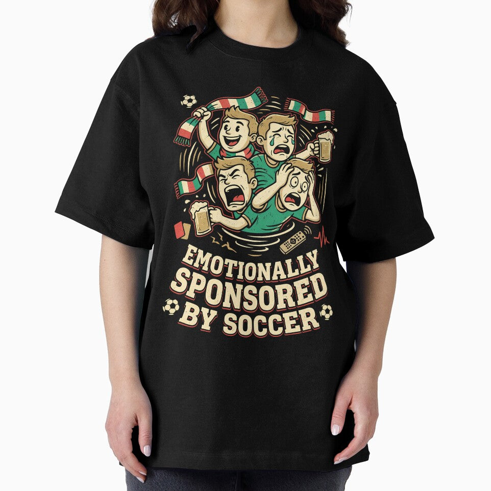 Emotionally Sponsored by Soccer – Funny Retro Football Fan Design by DesignDoodleArt