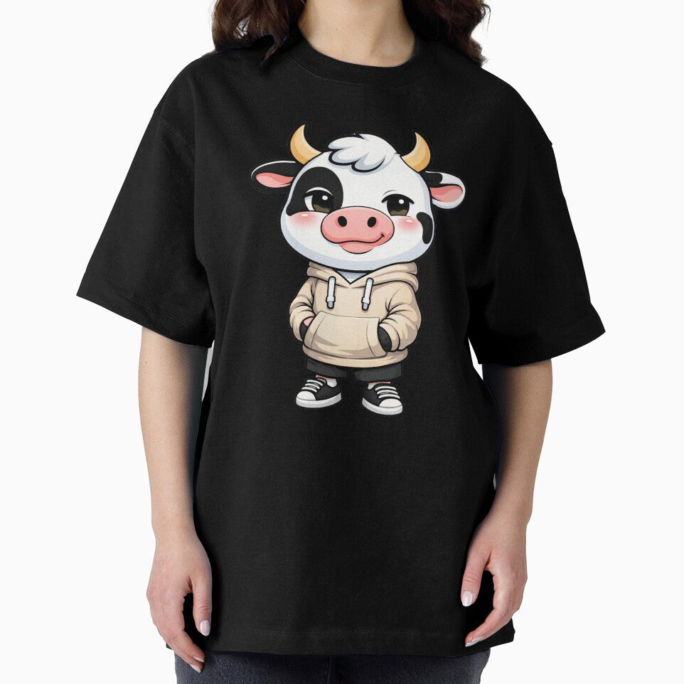 Cool Kawaii Street Cow – Cute Chibi Cow Cartoon | Minimal Lifestyle Design by ColorSplash123