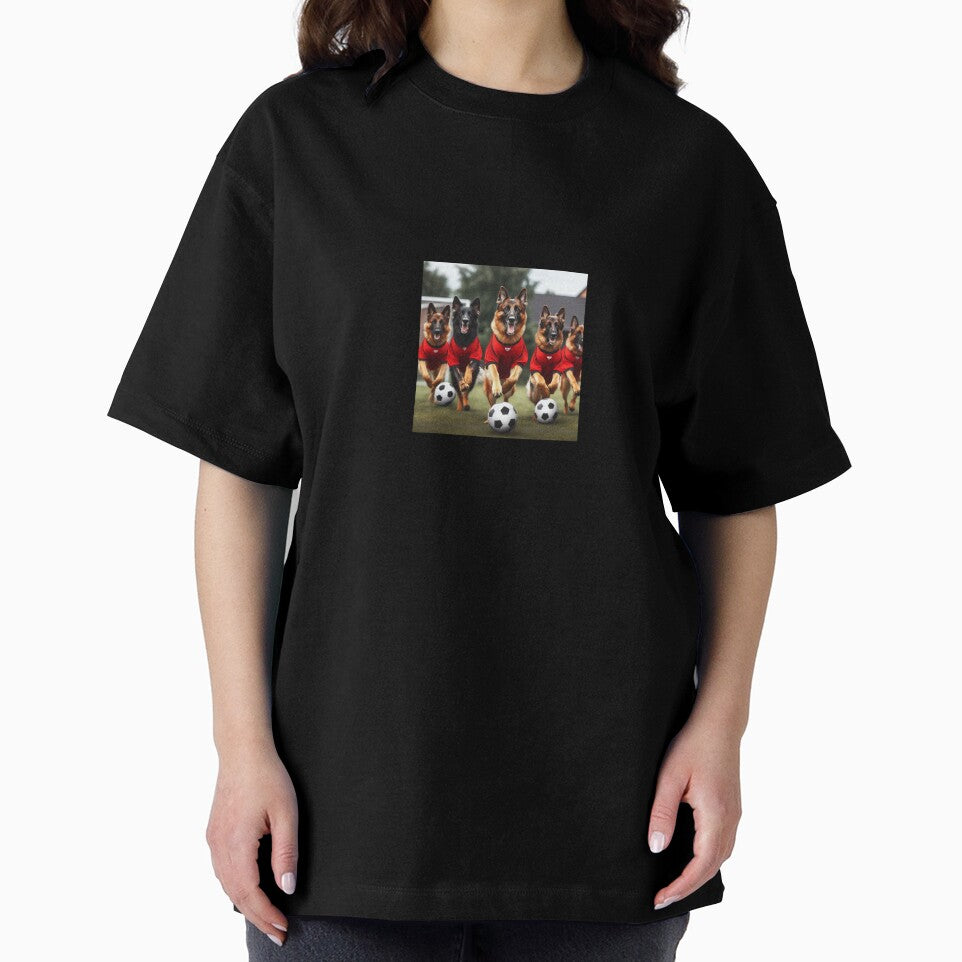 German Shepherds love football too! Soccer and Dog Lovers - Liverpool, Manchester United, Arsenal, Nottingham Forest - Any dog, any colour by Humour House Designs