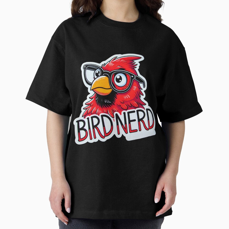 Bird Nerd Red Cardinal with glasses by BrinaandPops