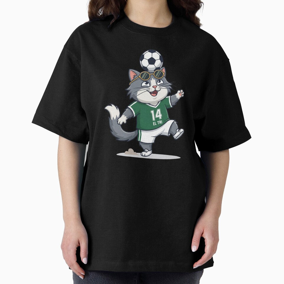 Mexico Soccer Cat Juggling — El Tri Number 14 Cartoon by David Mateo ArtWorks