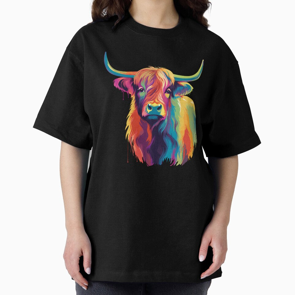 Colorful Pop Art Highland Cow by Ripper19