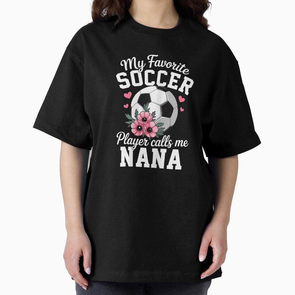 My Favorite Soccer Player Calls Me Nana Soccer Grandma Floral Ball by MassonCalepon