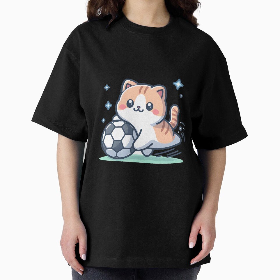 Kawaii Cat With Soccer Ball by CanvasCutie