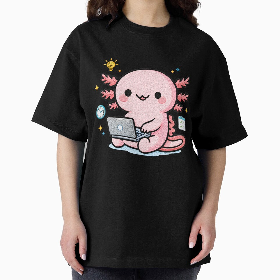 Laptop Work Axolotl – Cute Kawaii Work From Home Axolotl by ColorSplash123