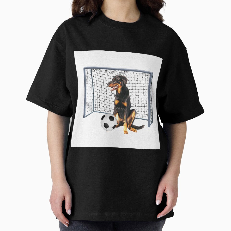 Doberman Dog - Football soccer goal by Move-Art