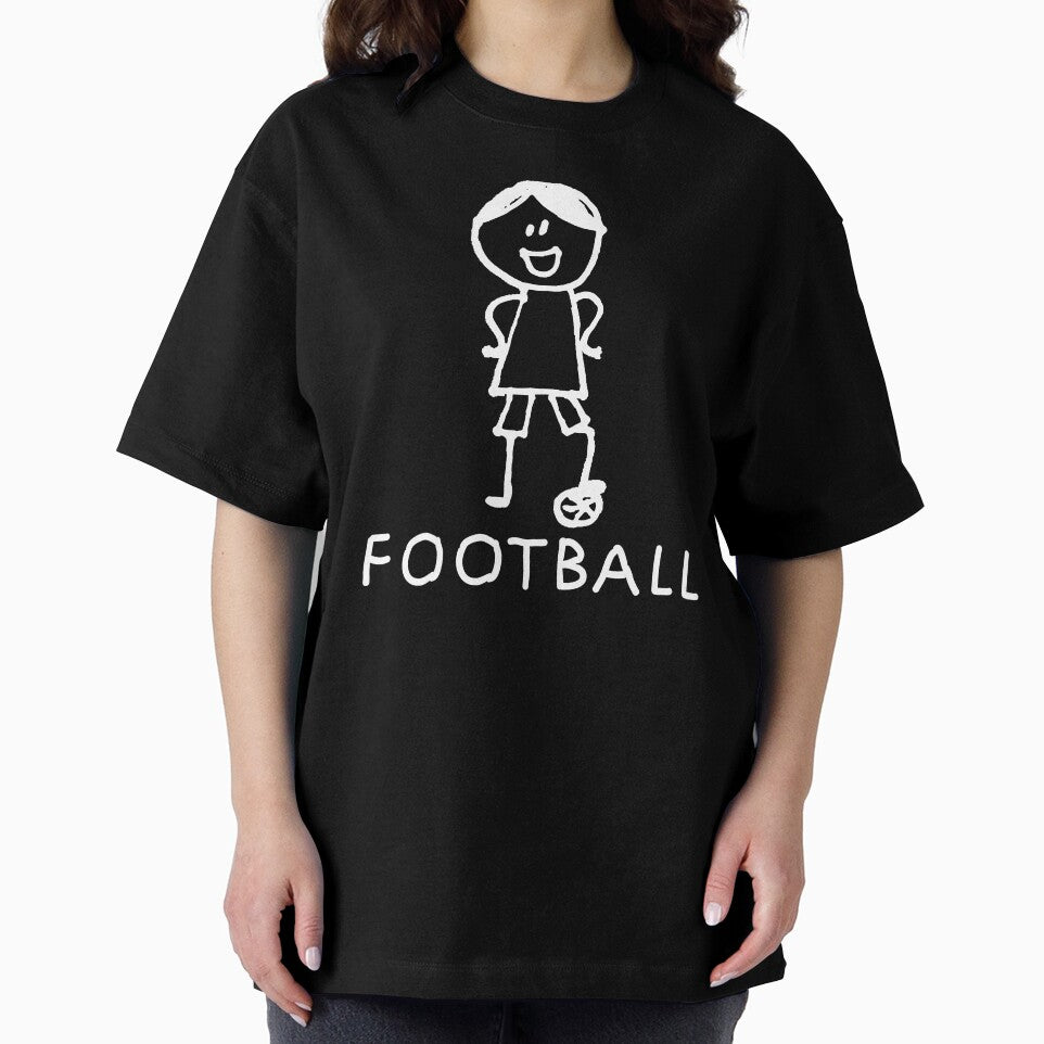 Stick Peeps FOOTBALL kids kid children child active (white) by SolidEarthArt