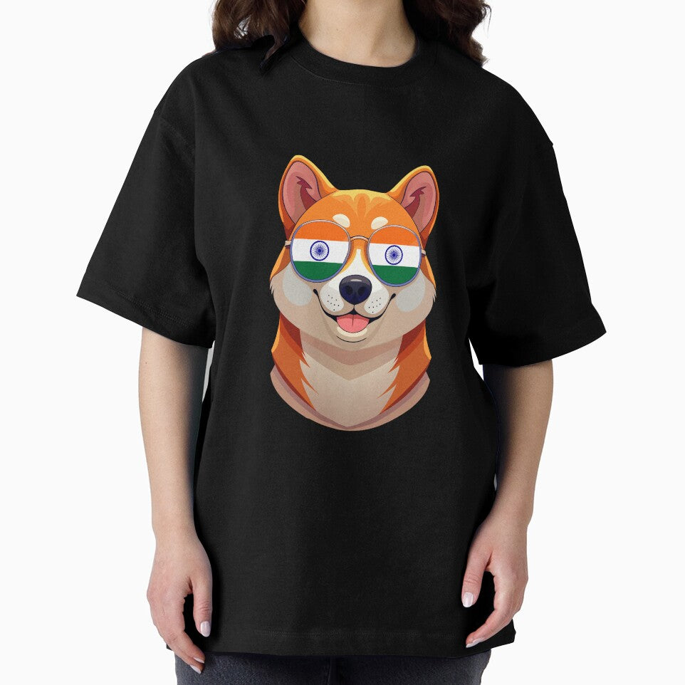 Vintage Patriotic Shiba Inu Indian Flag by DreamBrushy