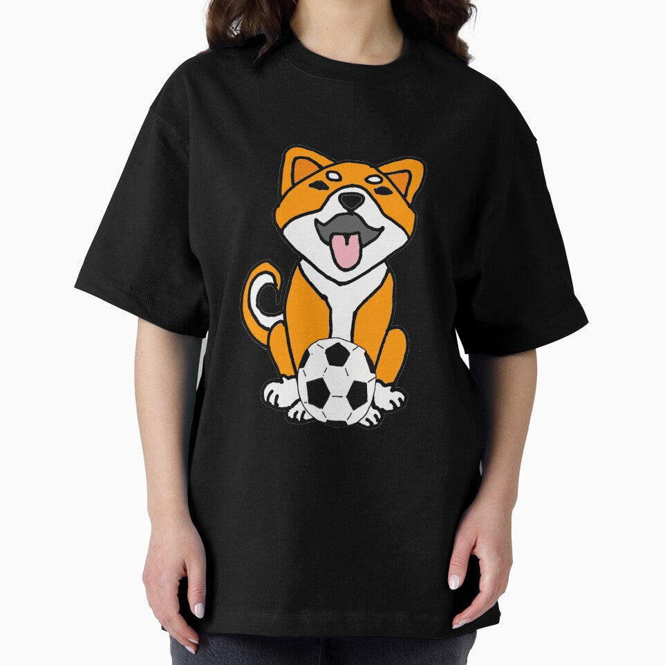 Cool Cute Shiba Inu Puppy Dog Playing Soccer Cartoon by Nature's Fancy