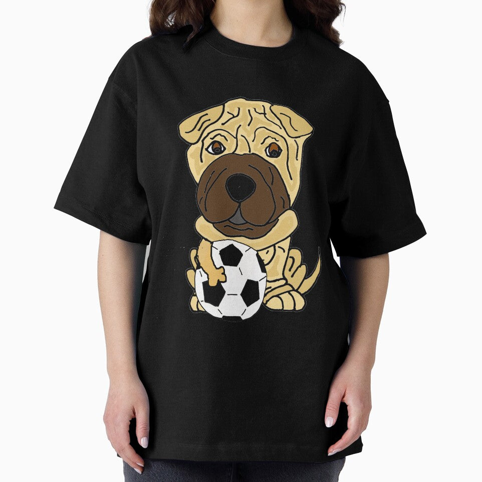 Funny Shar Pei Dog Playing Football by Nature's Fancy