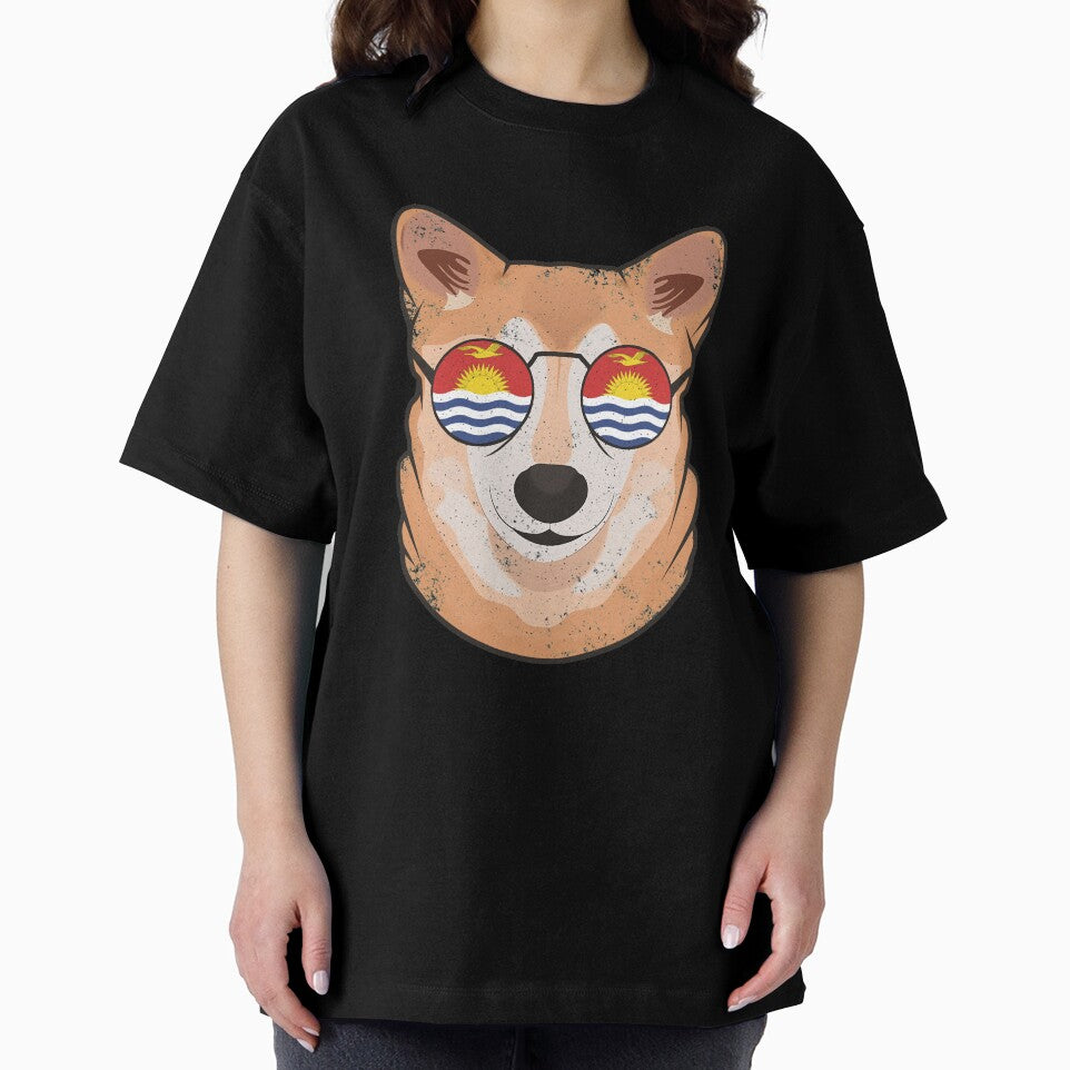 Vintage Patriotic Shiba Inu Ikiribati Flag by feether-store