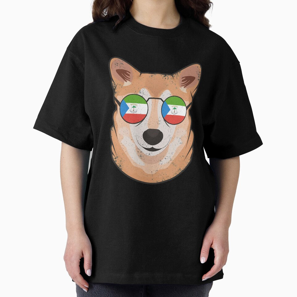 Vintage Patriotic Shiba Inu Equatoguinean Flag by feether-store