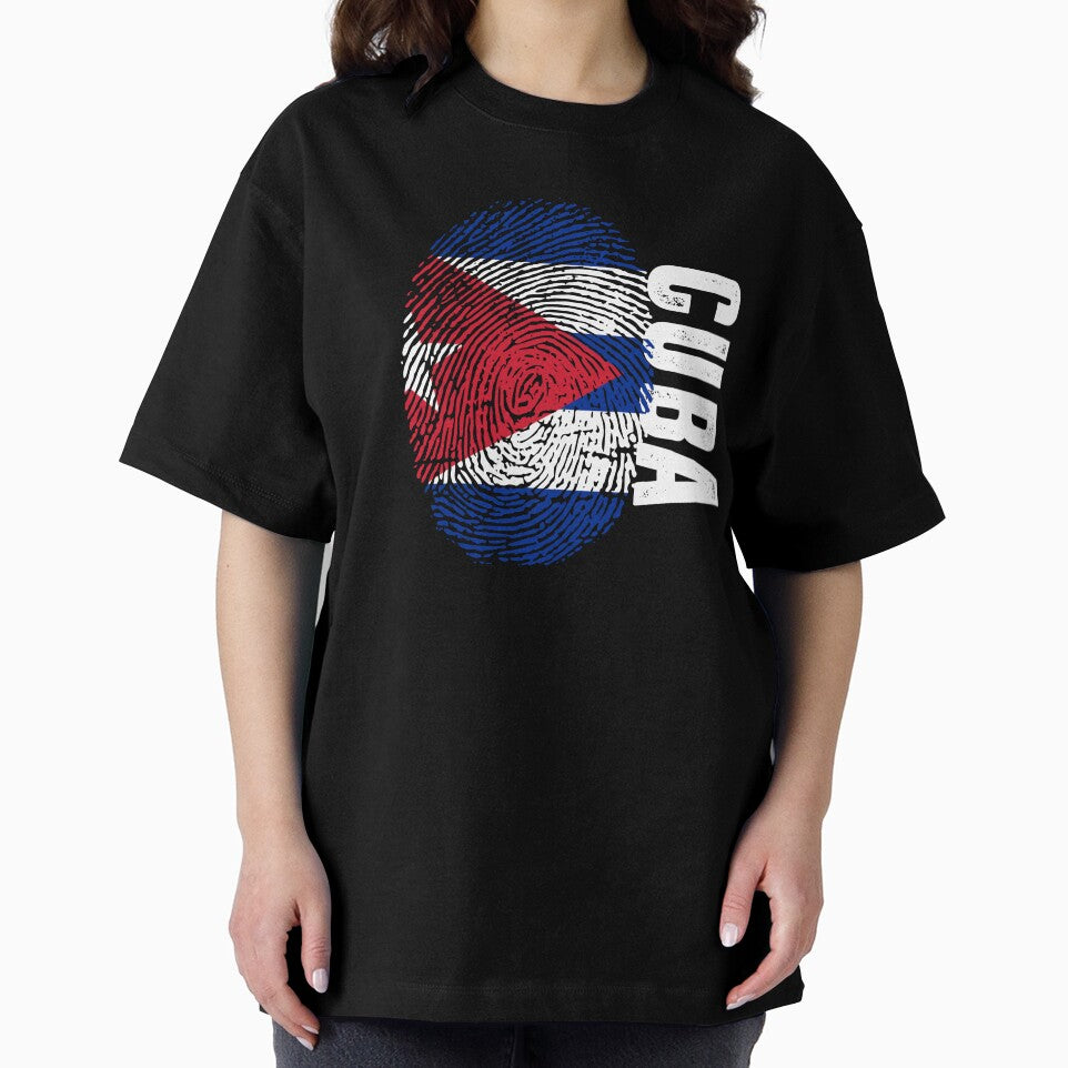 Cuba Flag Fingerprint DNA Cuban by PartyShirts1