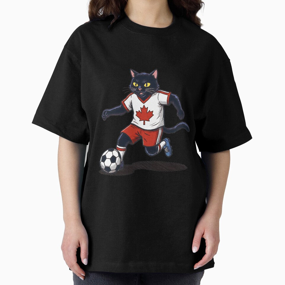 Retro 90s Canadian Soccer Cat by Ink & Void Co.