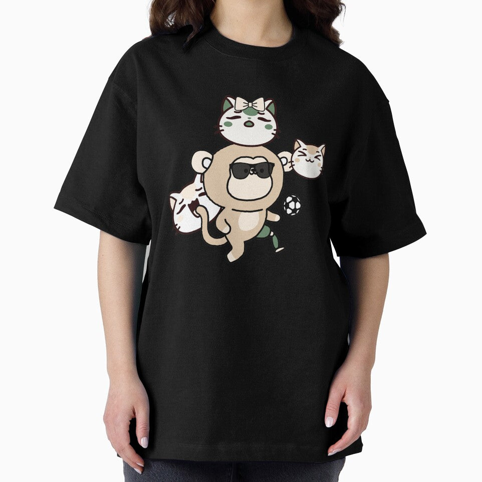 Monkey Soccer Player with Prosthetic Leg and Cat Squad by Kanniax