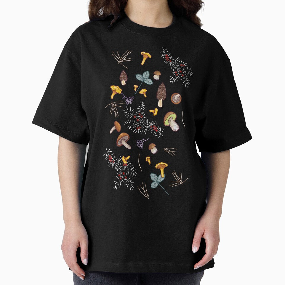 dark wild forest mushrooms by smalldrawing