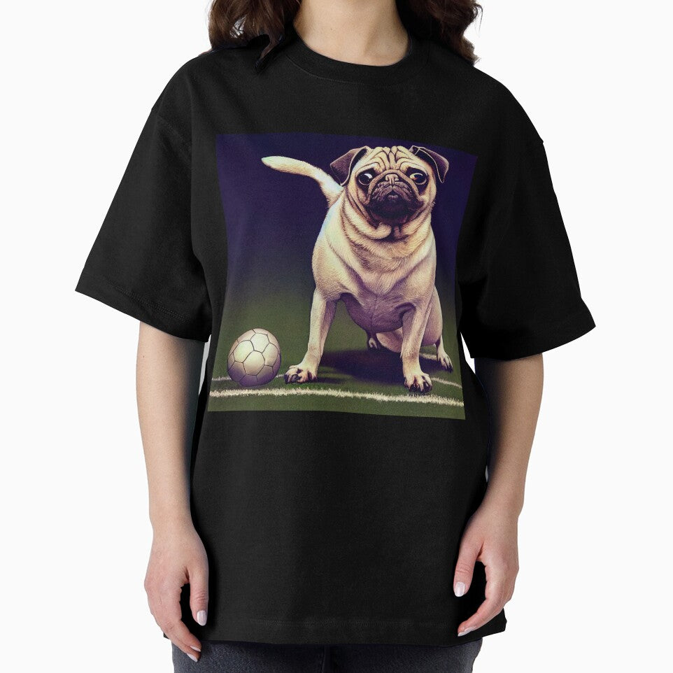 Pug play football, Soccer Dog by YZO-Design