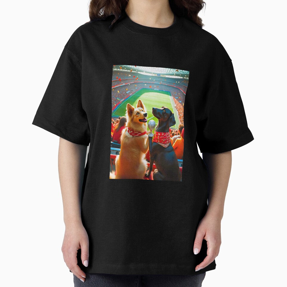 Two dogs in stadium by Creative Visualize