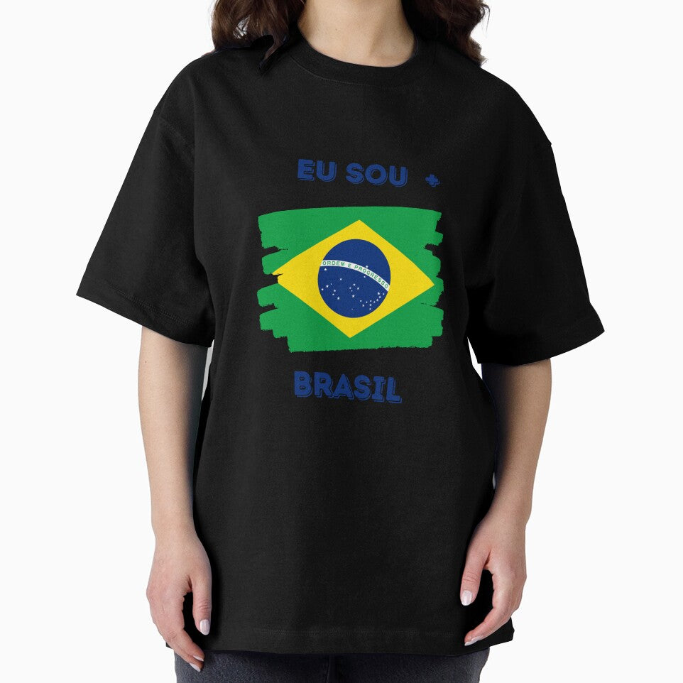 Brazilian Flag Eu sou + Brasil Green, yellow, white and Blue by Lumia Creations