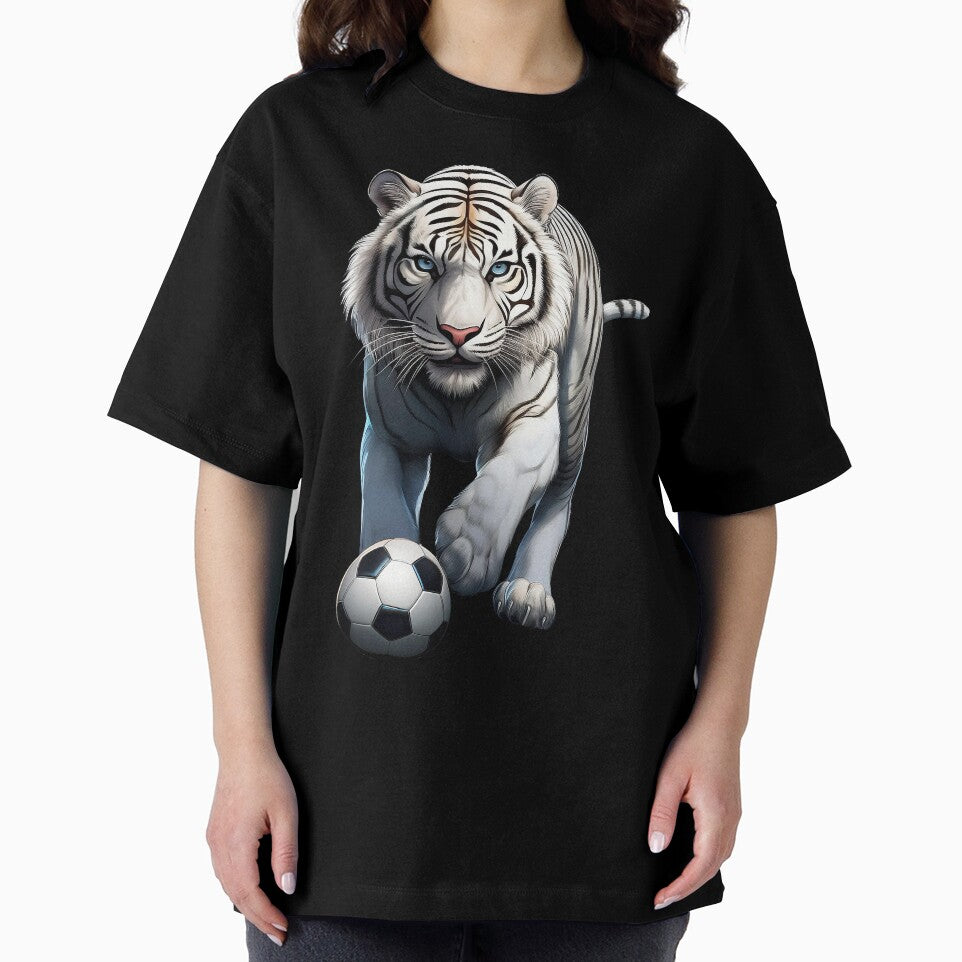White Tiger Playing Soccer by KVB Design