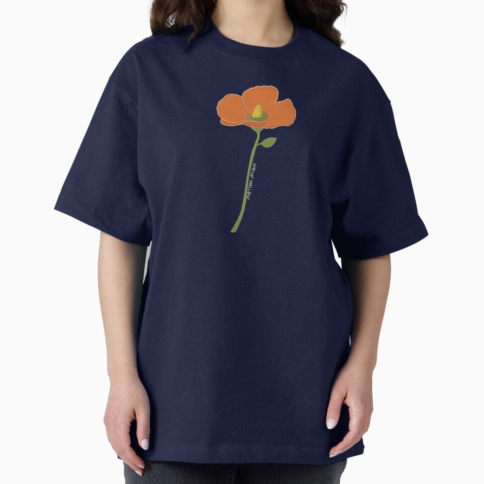 Colorful Apricot Mallow Wildflower Design by WalkSimplyArt