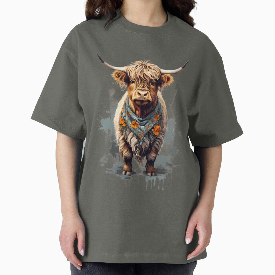 Cute Highland Cow, Full Body by BajanTees