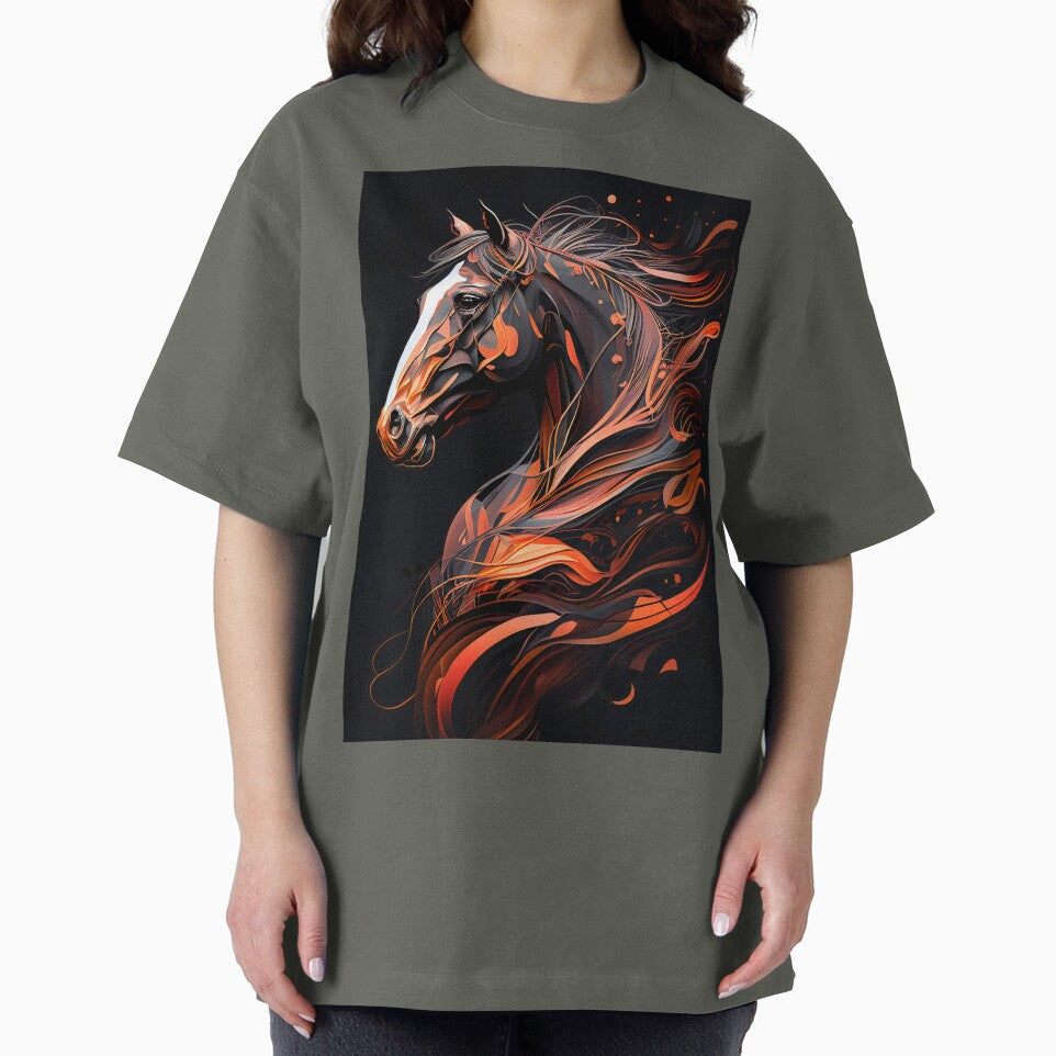 Arabian Horse Riding Abstract Art by WalldeMar