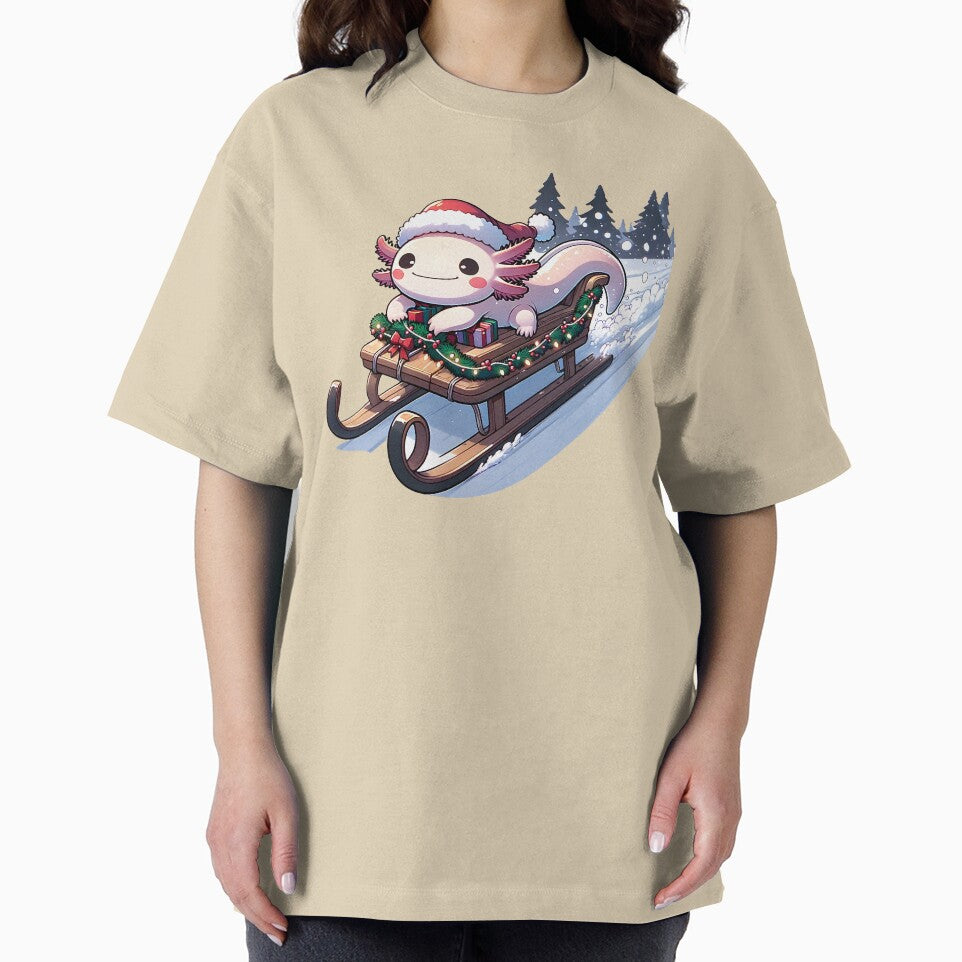 Axolotl Christmas Sleigh by Mekone