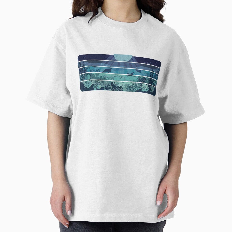 Underwater Ocean Moonlit World - Vintage Sea Life Nature Art by Fluidic-Space
