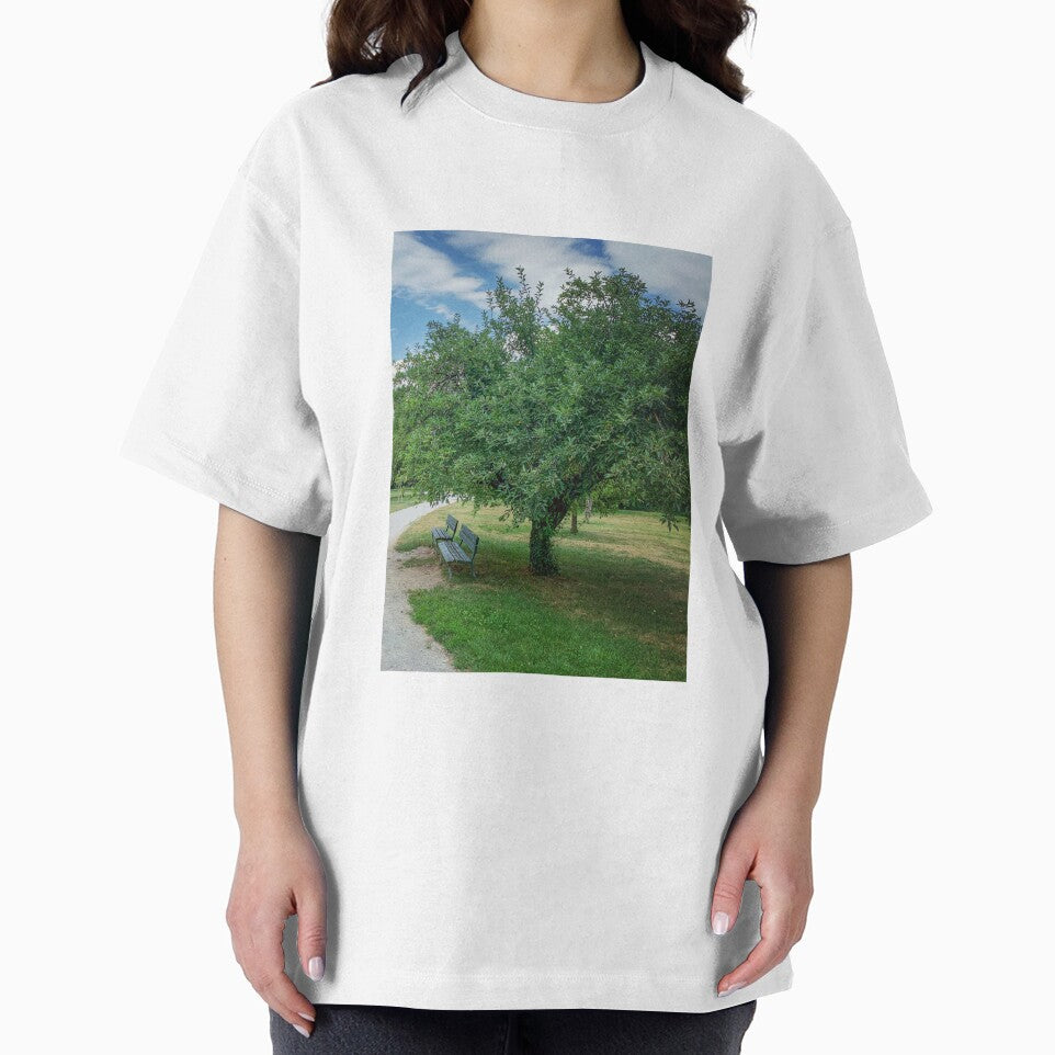 Park Green Tree Grass Sky Relax Bench by eleonoraingrid