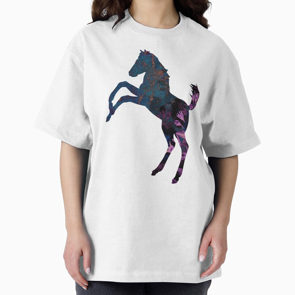 Mustang Horse with Cherry Blossom and Moon by SoccaTamam