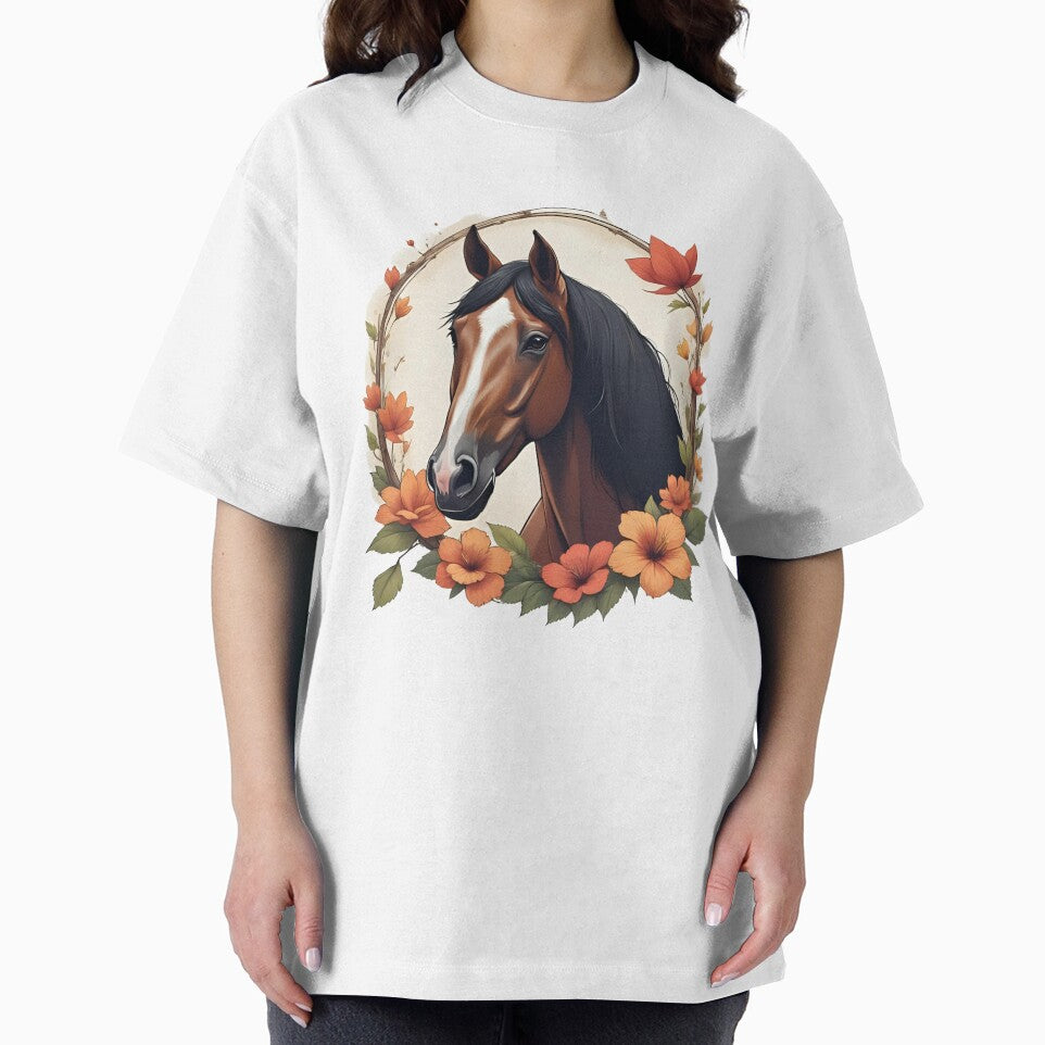 Bay Horse with Flowers by CreatureZDesign
