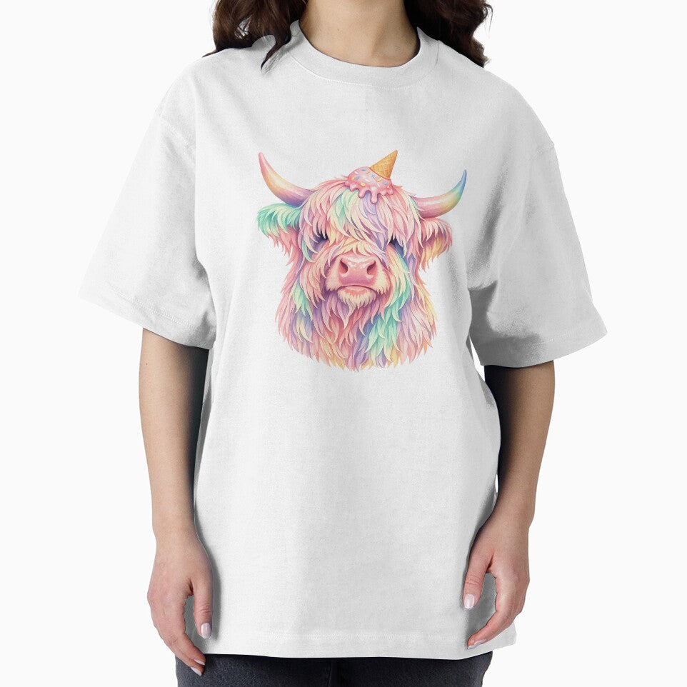Pastel Highland Cow Ice Cream Aesthetic by bdberto12
