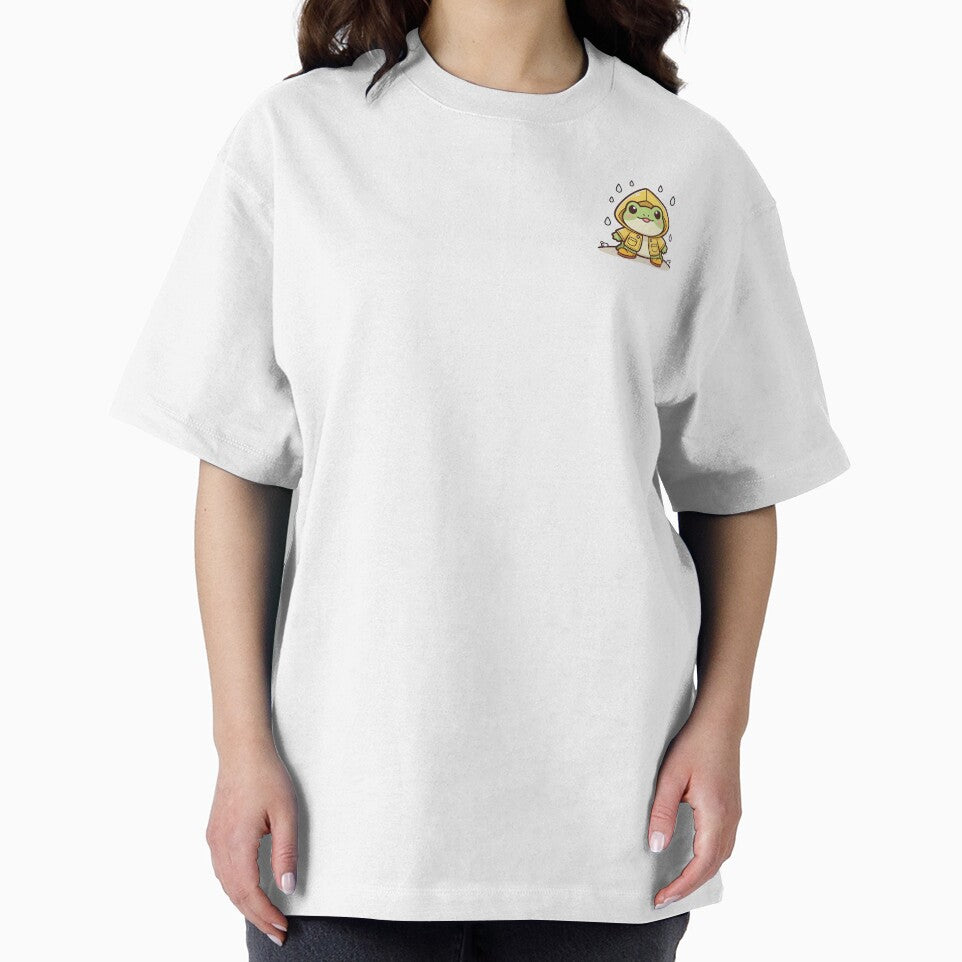 Cute Frog in a Yellow Raincoat – Kawaii Rain Frog by Evian ShopCo