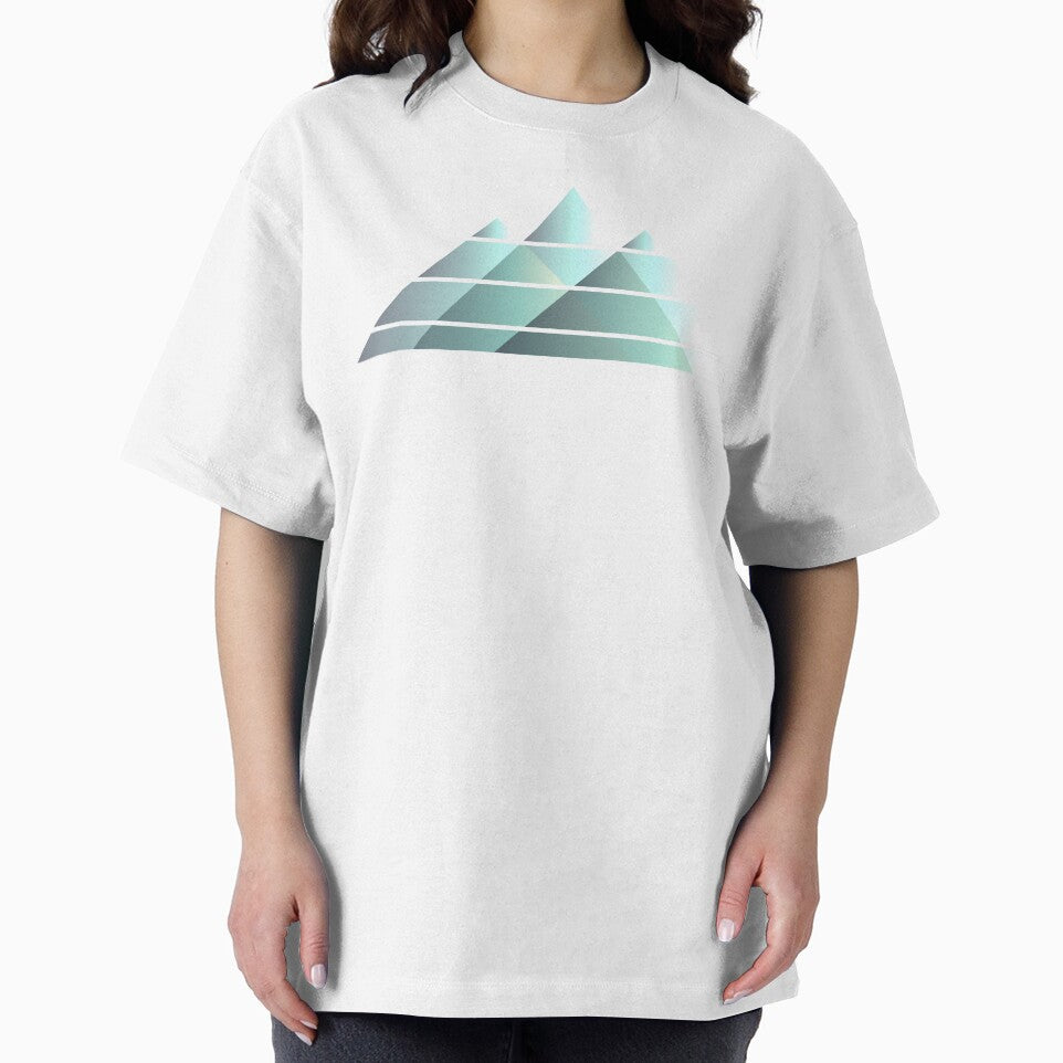 Sage Mountains - Geometric Fade Design by tealtile